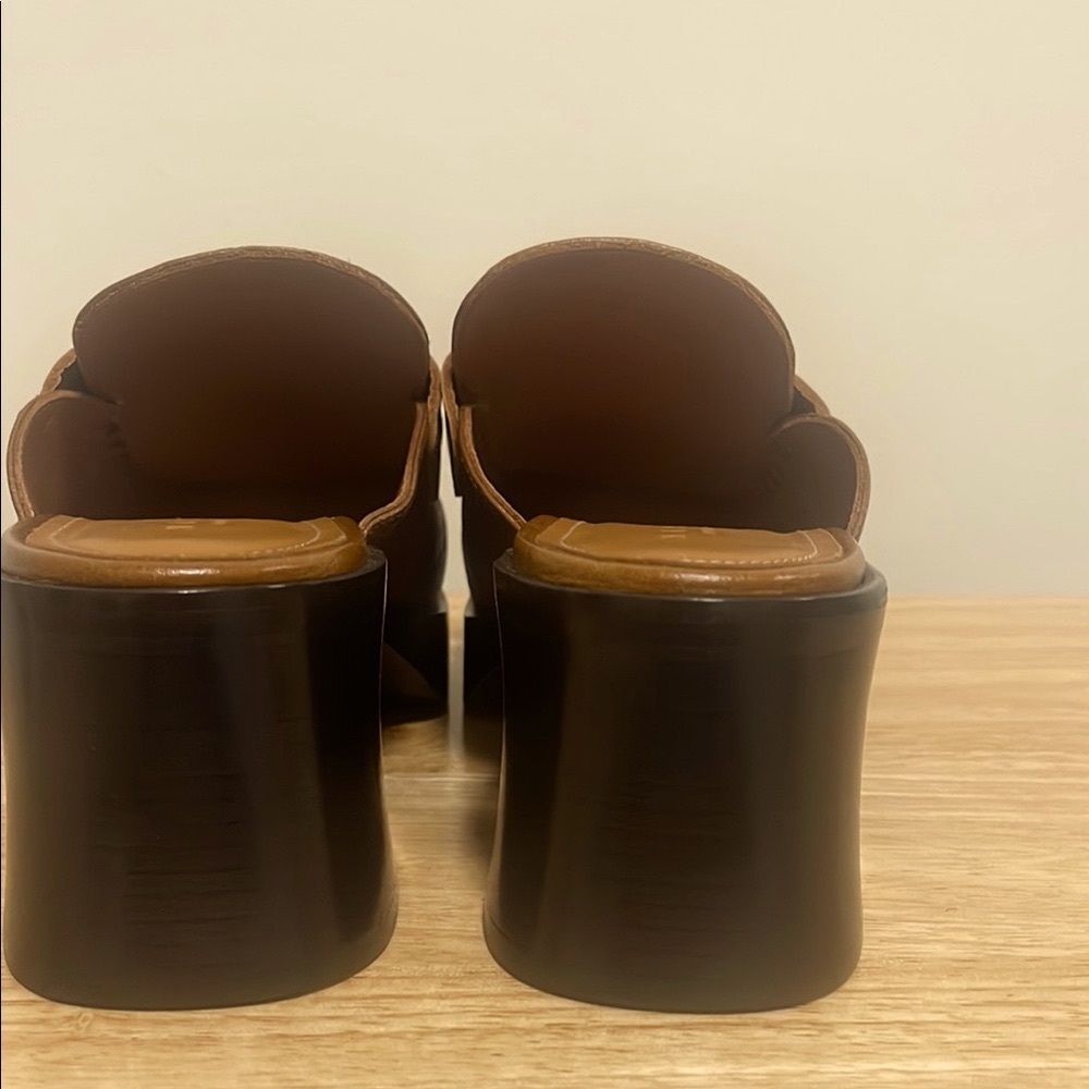 Marni Brown Leather Heeled Mule Size EU 38 - Picture 7 of 9